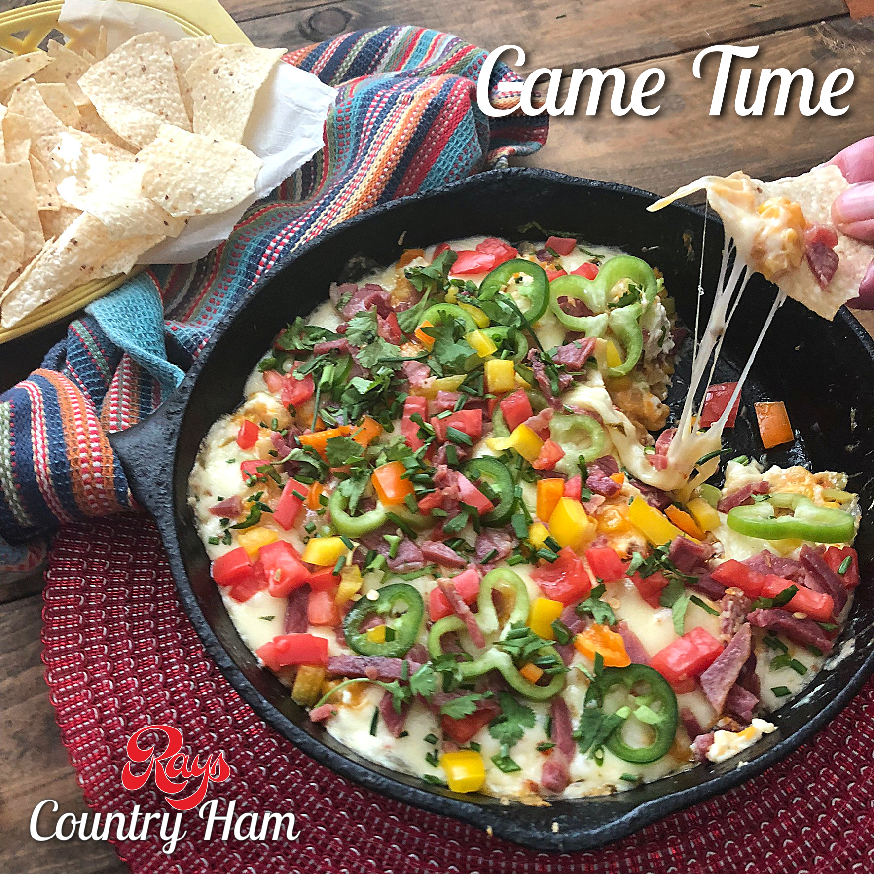 RAYS COUNTRY HAM CONFETTI QUESO FUNDIDO
