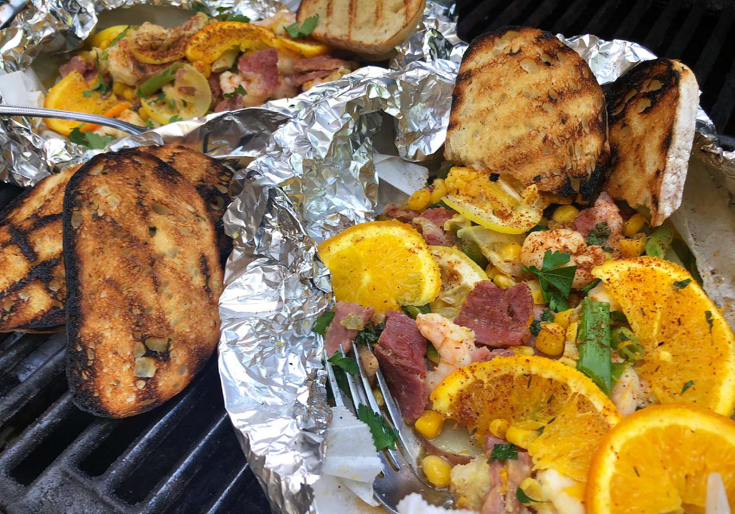 North Carolina Country Ham & Shrimp Boil Grill Packets