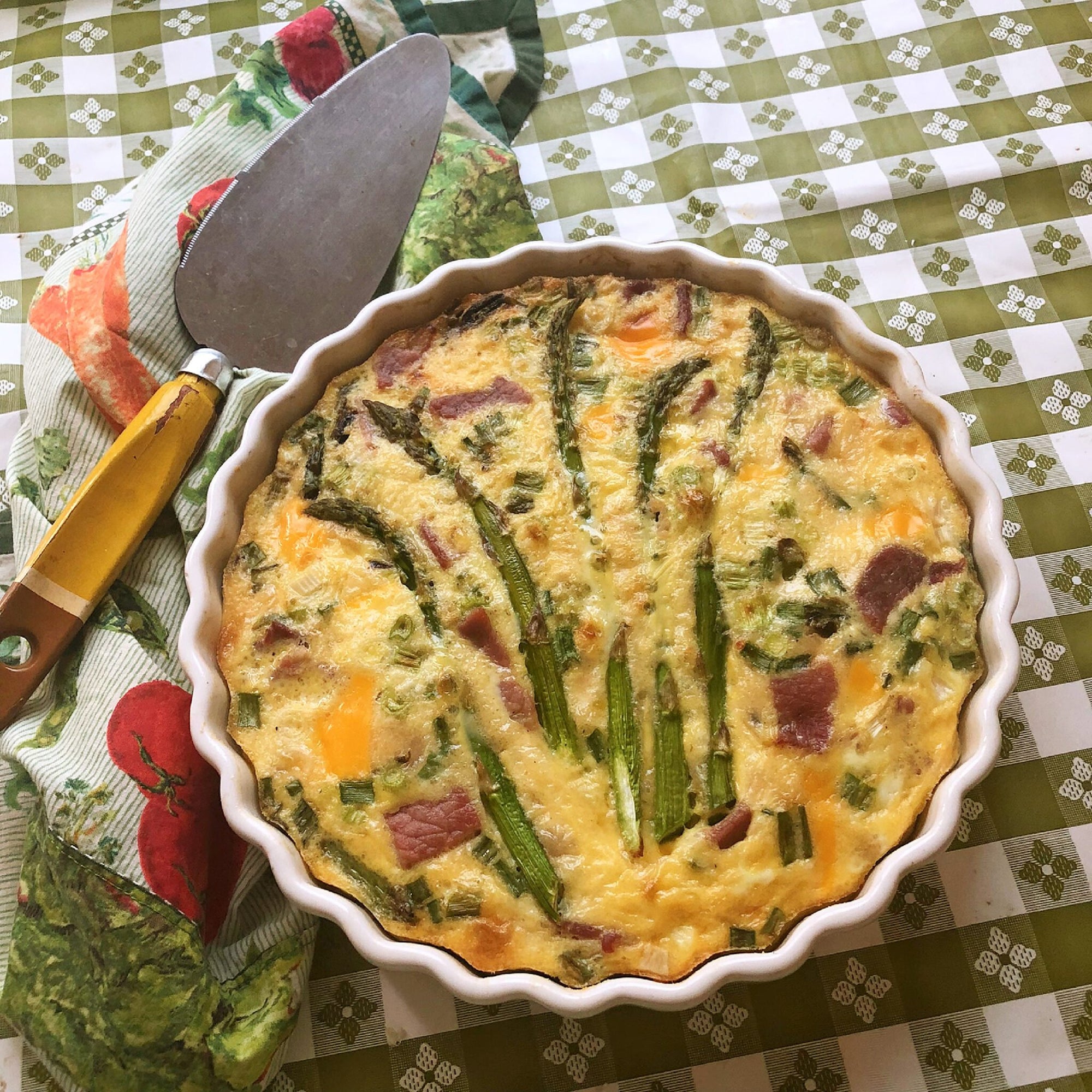 EASTER BRUNCH COUNTRY HAM & ASPARAGUS FRITTATA