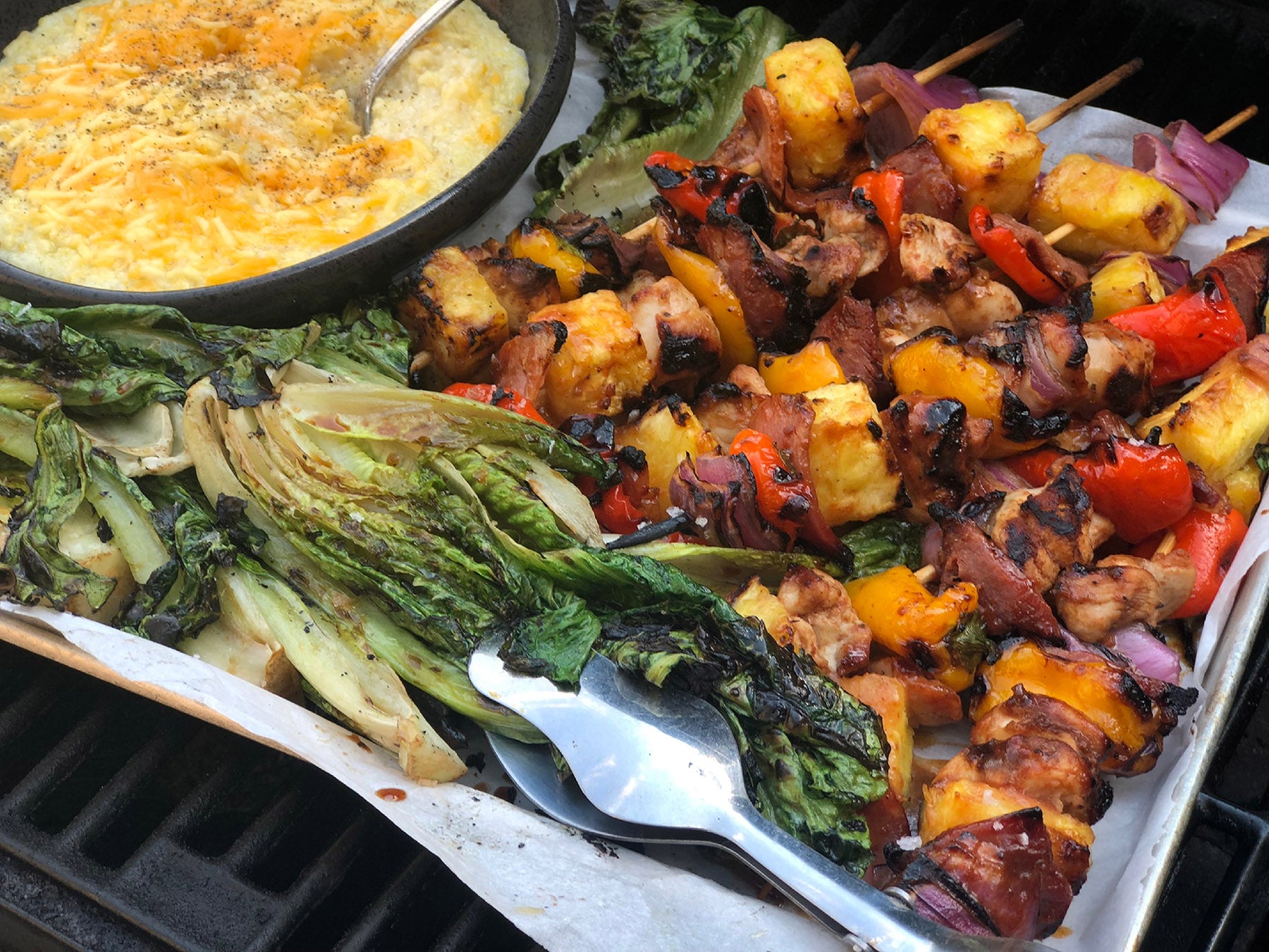 Saucy Country Ham & Chicken Shish Kabobs